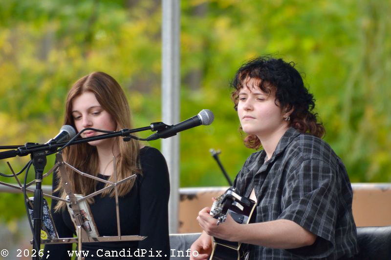Lainey Parker and Millie Grasso at the inaugural Fenton Bluegrass Festival (10/10/26) - photo © Bill Warren