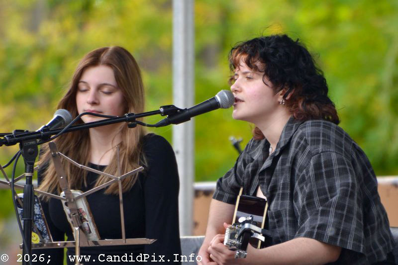 Lainey Parker and Millie Grasso at the inaugural Fenton Bluegrass Festival (10/10/26) - photo © Bill Warren
