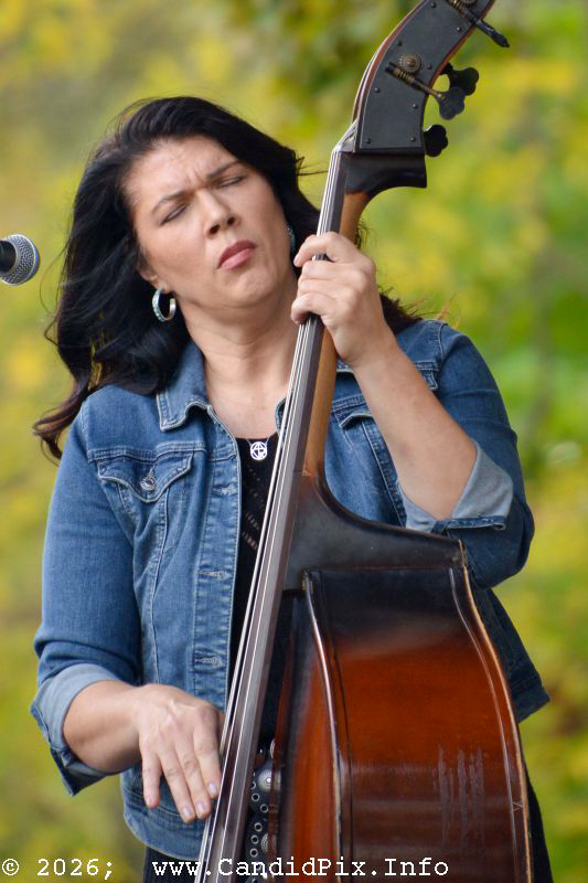 Tammy White Brescol with Northwoods Ramblers at the inaugural Fenton Bluegrass Festival (10/10/26) - photo © Bill Warren