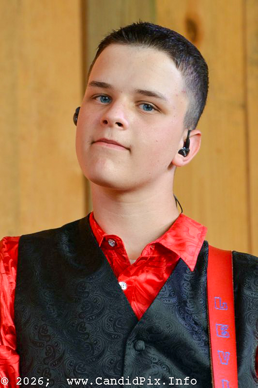 Levi Lindblom with The Brothers Five at the fall 2026 Headin' Home Fest - photo © Bill Warren
