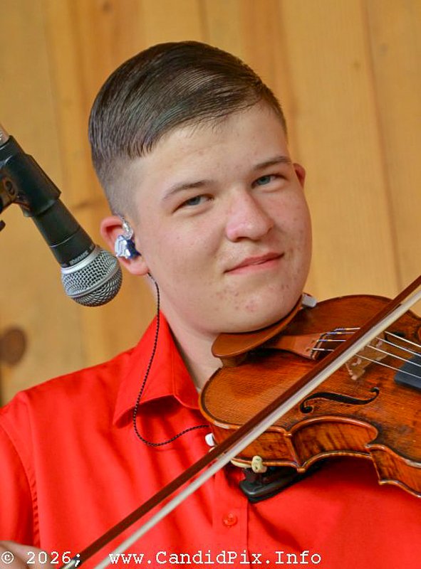 Liam Lindblom with The Brothers Five at the fall 2026 Headin' Home Fest - photo © Bill Warren