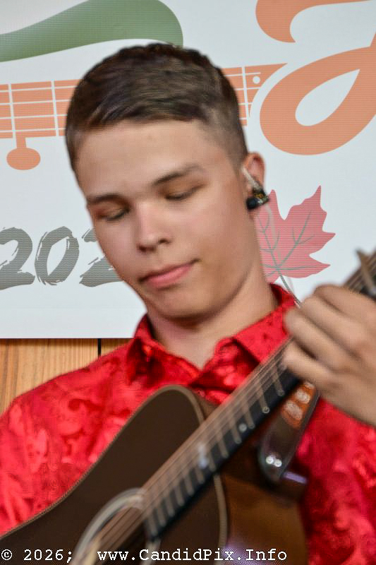 Linus Lindblom with The Brothers Five at the fall 2026 Headin' Home Fest - photo © Bill Warren