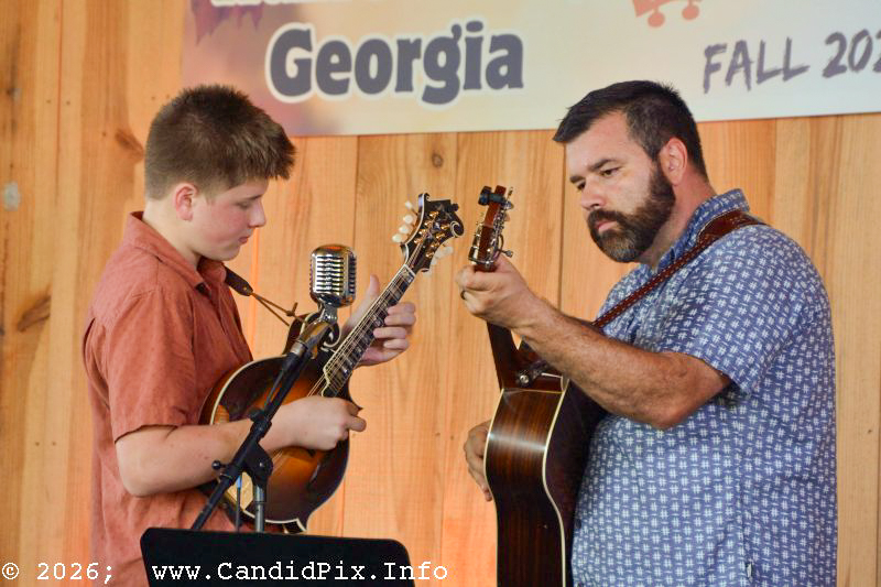 Ezekiel and Brandon Green with Strings of Green at the fall 2026 Headin' Home Fest - photo © Bill Warren