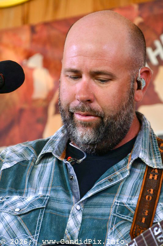 Justen Haynes with Russell Moore & IIIrd Tyme Out at the fall 2026 Headin' Home Fest - photo © Bill Warren