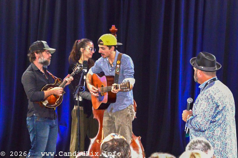 Band coaching with Stephen Mougin at World of Bluegrass 2026 - photo © Bill Warren