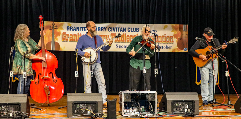 Fiddlin' Al McCanless and friends at the 2026 Granite Quarry Fiddlers' Convention - photo © G. Nicholas Hancock
