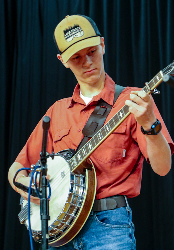 Ford Terry in Youth Bluegrass Banjo competition at the 2026 Granite Quarry Fiddlers' Convention - photo © G. Nicholas Hancock