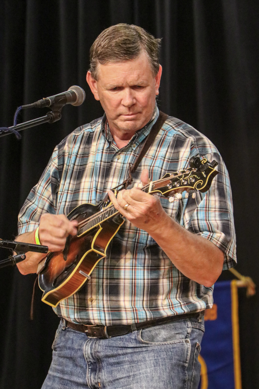 Gary Hatley with Crossroads Bluegrass at the 2026 Granite Quarry Fiddlers' Convention - photo © G. Nicholas Hancock