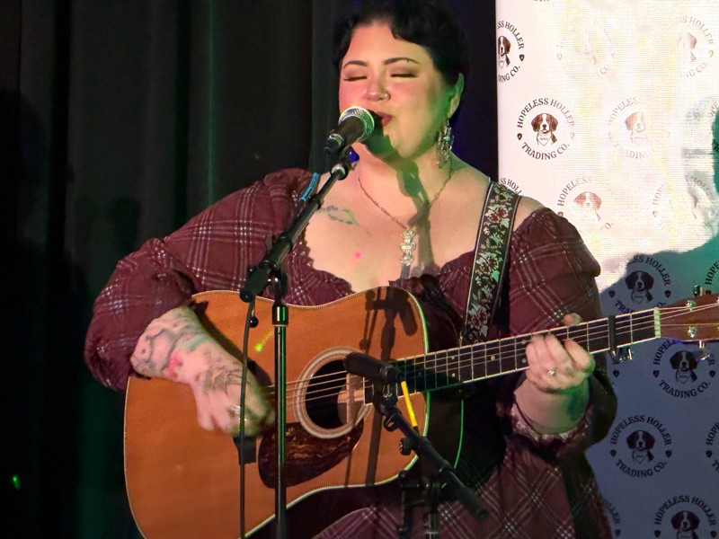 Heather Berry Mabe with Red Camel Collective showcasing on Wednesday night at World of Bluegrass 2026 - photo © Elizabeth Loring