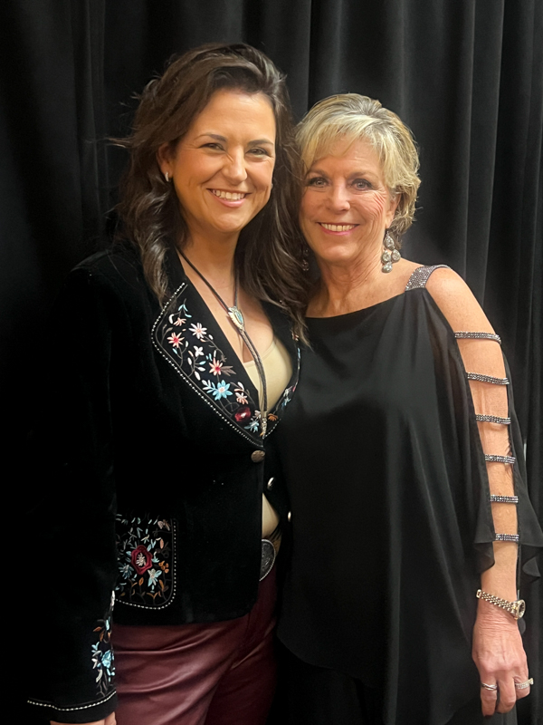Rebekah Speer with her mom at the 2026 IBMA Bluegrass Music Awards pre-reception - photo © Sandy Hatley