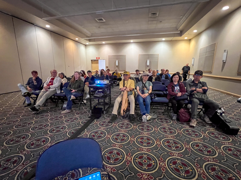 Audience for The Bluegrass Scene in Japan panel at World of Bluegrass 2026