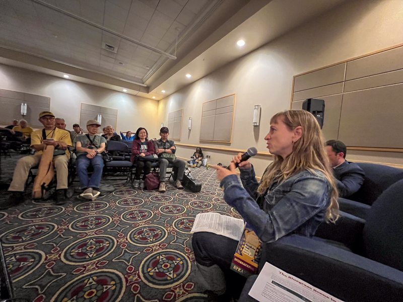 Anya Hinkle speaks The Bluegrass Scene in Japan panel at World of Bluegrass 2026