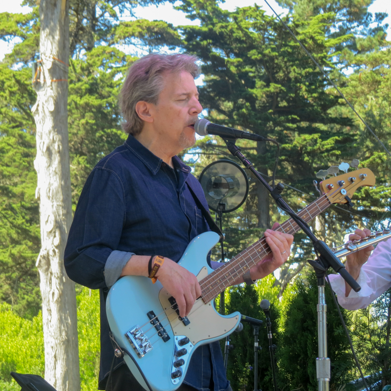 Garry West with Alison Brown at the 2026 Hardly Strictly Bluegrass Festival - photo © Dave Berry