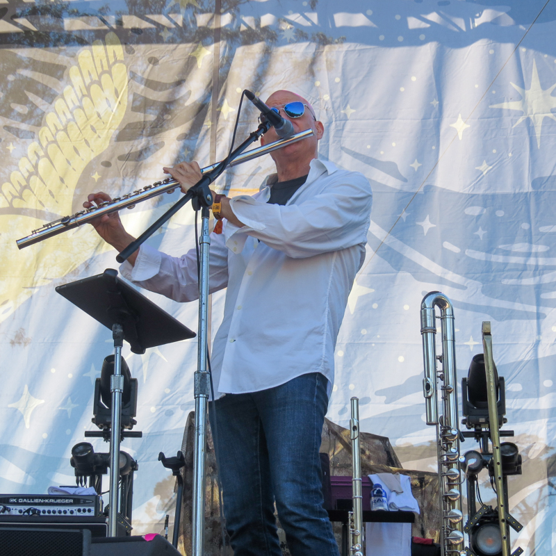John Ragusa with Alison Brown at the 2026 Hardly Strictly Bluegrass Festival - photo © Dave Berry