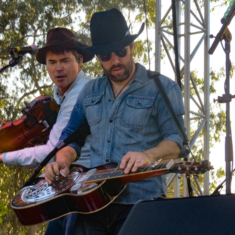 Ketch Secor and Joe Andrews with Old Crow Medicine Show at the 2026 Hardly Strictly Bluegrass Festival - photo © Dave Berry