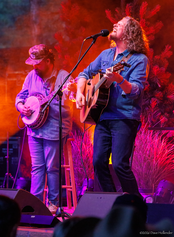 Josh Martin with Wood Box Heroes at Pickin' in the Pines '26 - photo © Dave Hollender