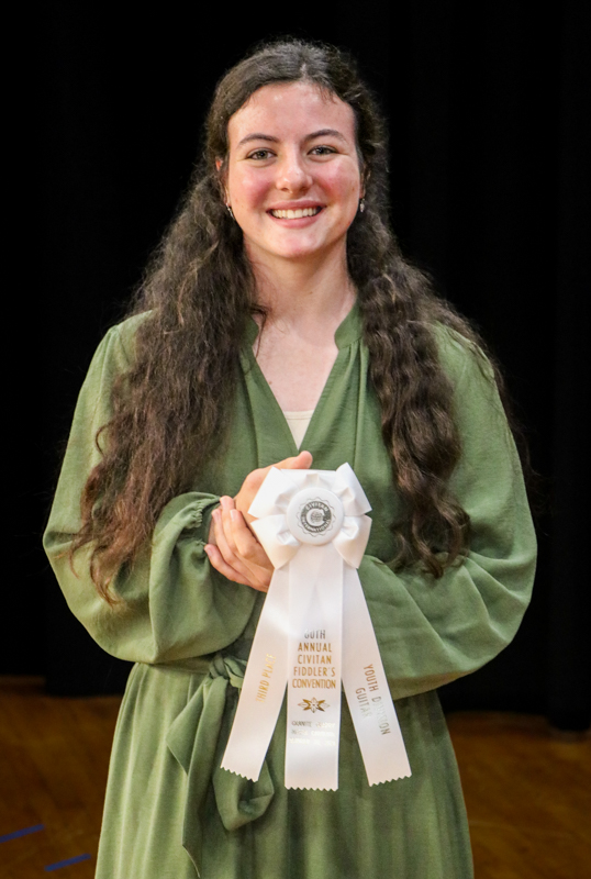 Koa Turney, 3rd Place Youth Guitar at the 2026 Granite Quarry Fiddlers' Convention - photo © G. Nicholas Hancock