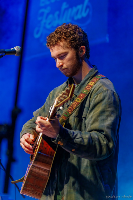 Luke Black with Mountain Grass Unit at Pickin' in the Pines '26 - photo © Dave Hollender