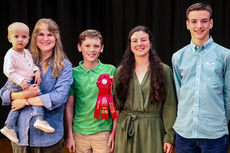 Miss Kelly & The Blue Strings, 2nd place Youth Bluegrass Band at the 2026 Granite Quarry Fiddlers' Convention - photo © G. Nicholas Hancock