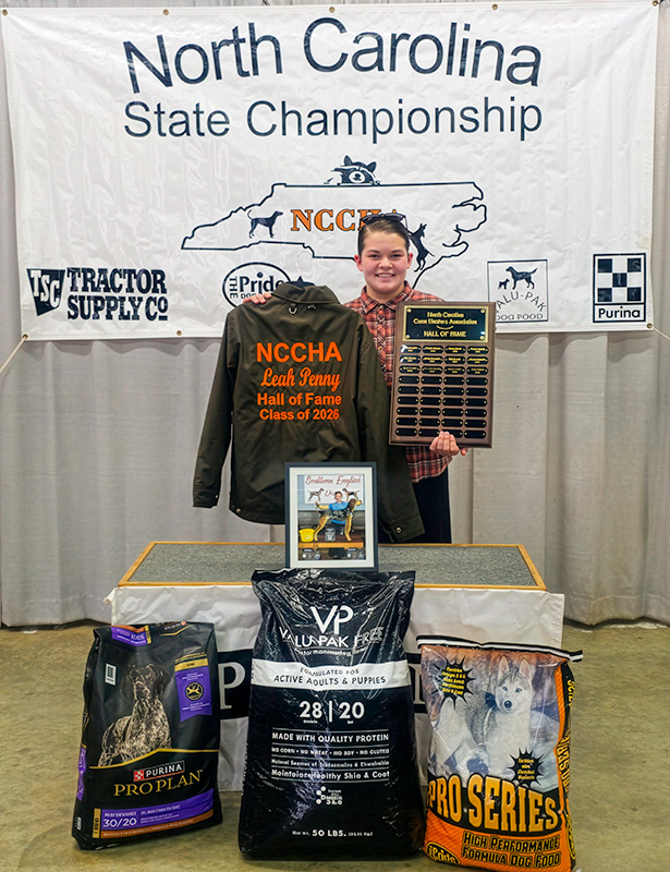 Leah Penny, newest member of the NCCHA Hall of Fame