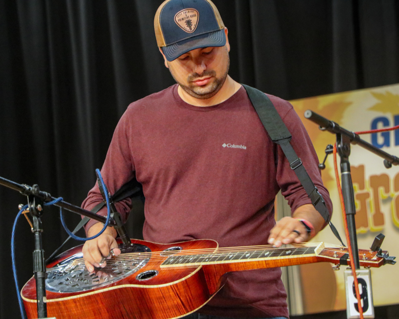 Peden Williams in Adult Dobro competition at the 2026 Granite Quarry Fiddlers' Convention - photo © G. Nicholas Hancock