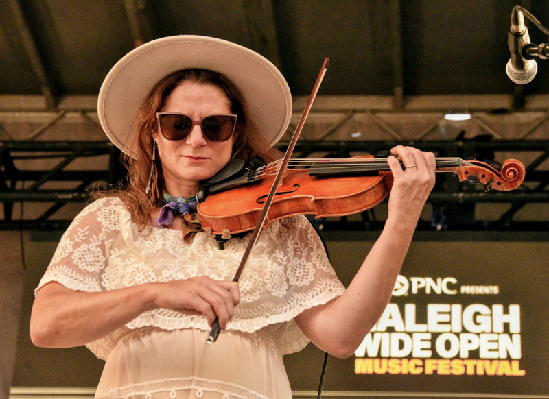 Patty Kinlaw with Hank, Patty & The Current at Raleigh Wide Open 2026 - photo © Maurice Melvin