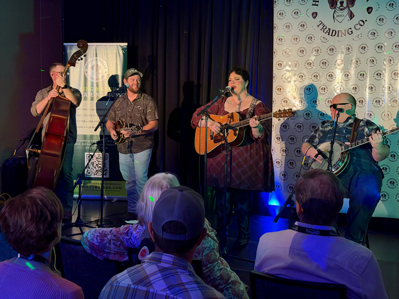 Red Camel Collective showcasing on Wednesday night at World of Bluegrass 2026 - photo © Elizabeth Loring