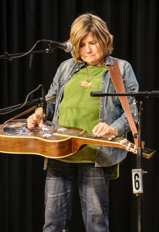 Sandy Hatley with Crossroads Bluegrass at the 2026 Granite Quarry Fiddlers' Convention - photo © G. Nicholas Hancock