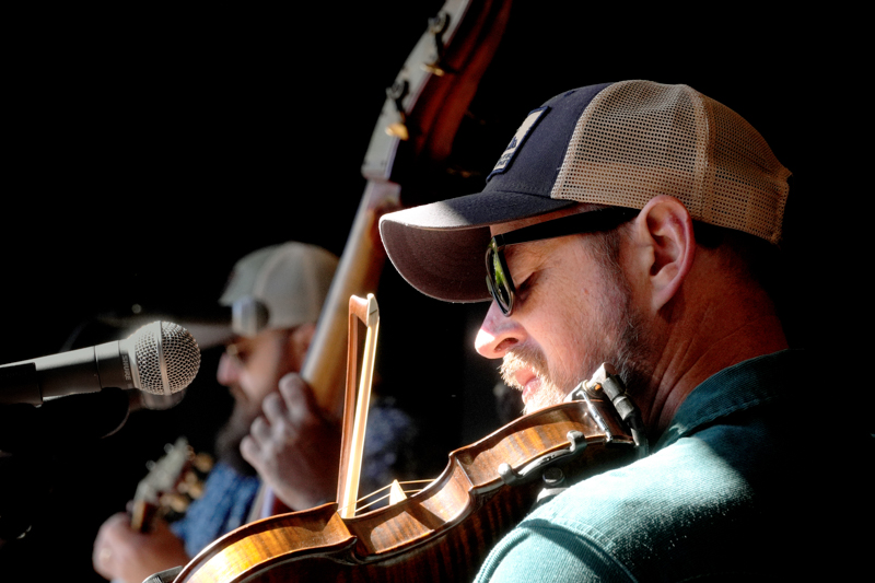 Tim Gardner with Unspoken Tradition at the 2026 Smoky Mountains Bluegrass Festival - photo © Jeff Lahr