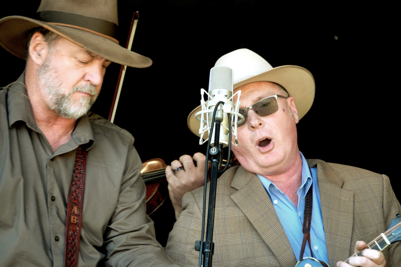 Barry Abernathy and Darrell Webb with Appalachian Road Show at the 2026 Smoky Mountains Bluegrass Festival - photo © Jeff Lahr
