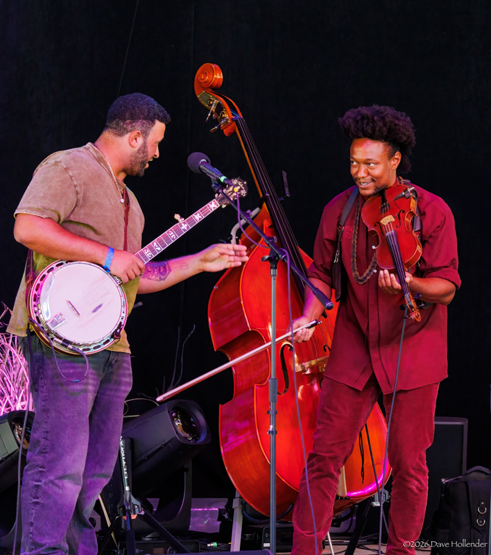 Trey Wellington and Brian Farrow at Pickin' in the Pines '26 - photo © Dave Hollender
